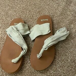 Sanuk sandals worn 1x — like brand new!